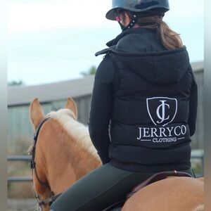 Jerry Co Clothing Equestrian Vest Black Padded Gilet